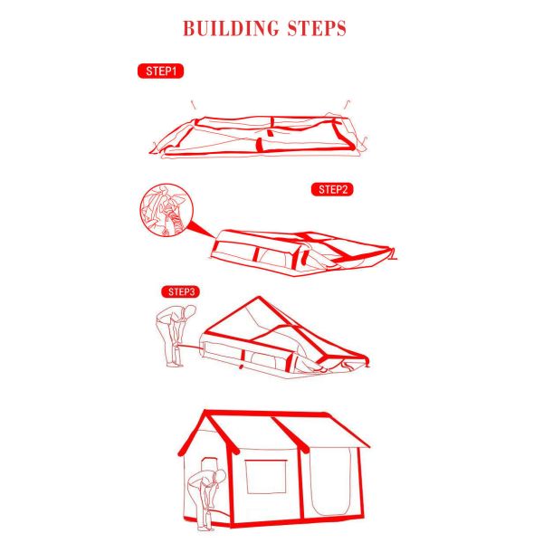 Высококачественный наружный зимней водонепроницаемый оксфордский ткань надувный кемпинговый шатер воздушный шатер