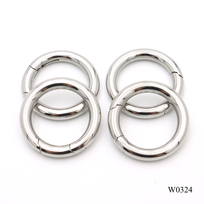 Quality Stainless Steel Spring Clasp Metal O Ring One Inch Round Carabiner Metal