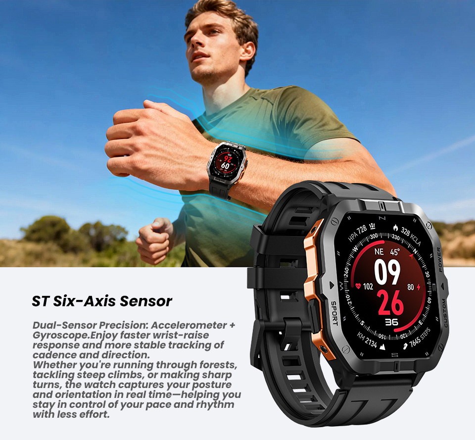 SHUANXIANG GPS Smart Watch C32 Pro 2ATM Waterproof TFT Display 5-10 Days Battery Multisport Tracker Barometer Altimeter Compass