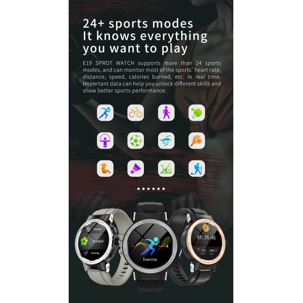 OEM Missyou Ze19 GPS Smartwatch Multi Sports Blood Pressure Blood Oxygen Smart Watch
