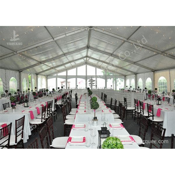 Ultraviolet Resistant Aluminum Outdoor Party Tents Transparent PVC Fabric Cover