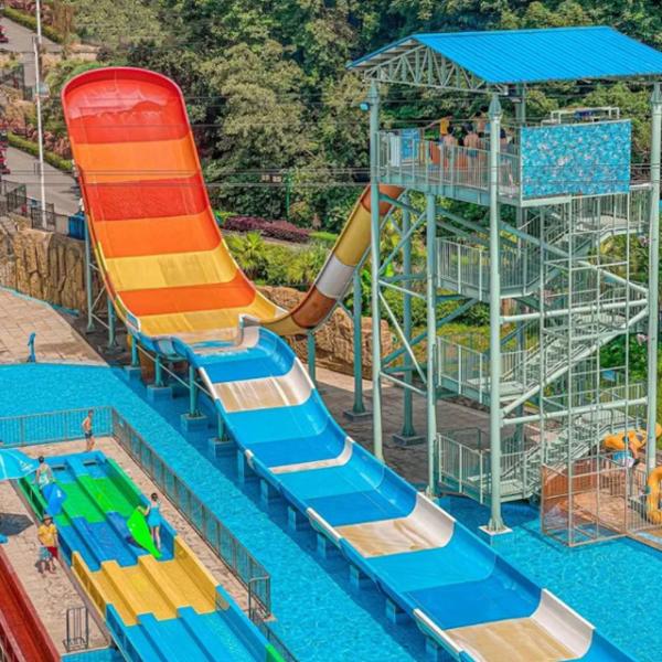 Large Water Park Equipment Fiberglass Adult Water Slide for Theme Park Water Amusement Park