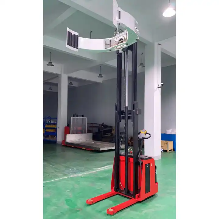 1.5 Ton 3 Meter Capacity Electric Pallet Jack Stacker With Reel Clamps