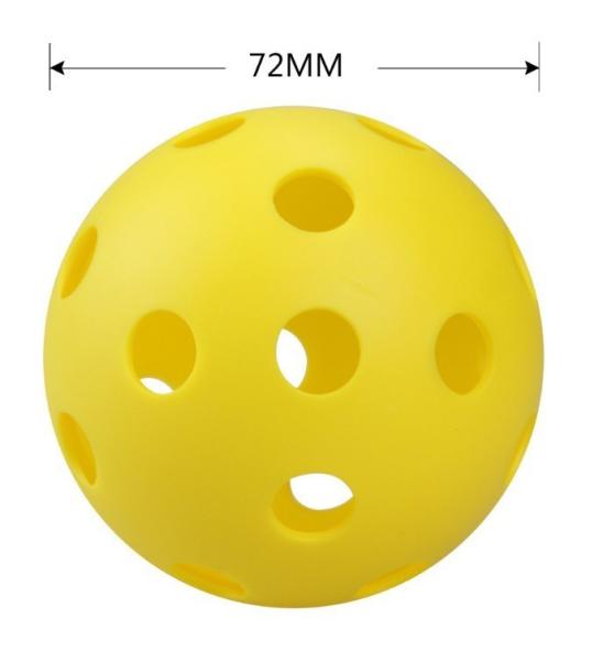 74mm Boules de pickleball jaune en extérieur Haute élasticité avec 40 trous USAPA approuvé