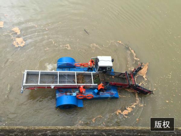 2000m2 1m Automatic Aquatic Weed Harvester Cutting Machine River Cleaning Boat