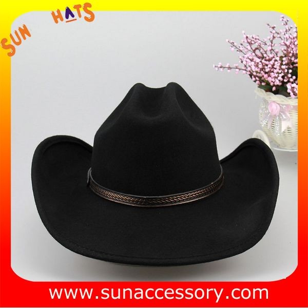 Fashion hot sale Western cowboy hats for mens,100% Australia wool felt hats for boys