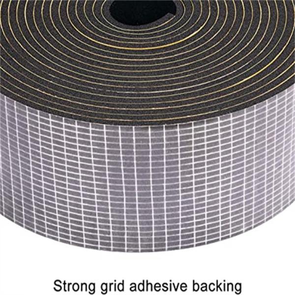 Black Closed Cell 1/4 Inch Thick Foam Weather Stripping ODM OEM