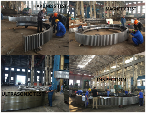 Диаметр кольцо шестерни роторной печи шестерни кольца шпоры 100mm до 16000mm для мельницы шарика