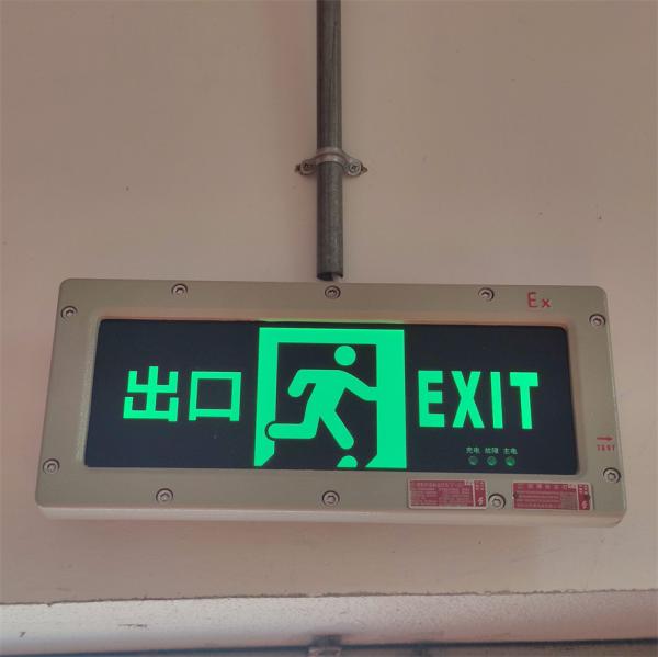 High Voltage Explosion-Proof Exit Light | OEM Emergency Signage Light 90-300VAC/24VDC/36VDC | ATEX IECEx Approved