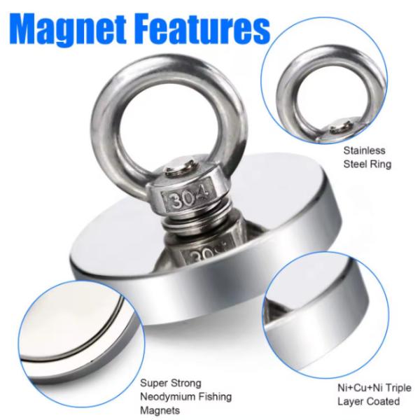 Permanent Rare Earth Fishing Magnets Fishing Neodymium Magnets Customizable
