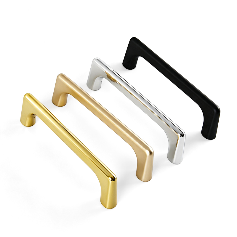 Modern Minimalist Gold & Gray Cabinet Drawer Wardrobe Door Handles Nordic Style Furniture Hardware Fittings