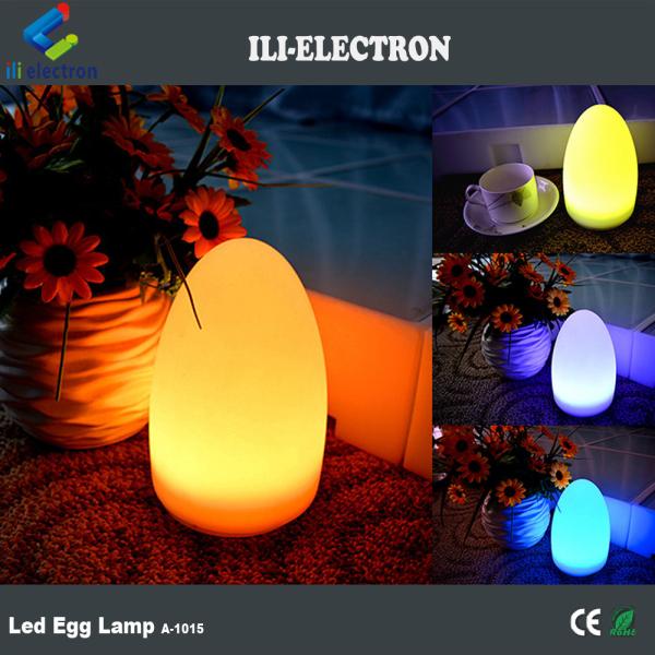 USB Charging Plastic Egg Shaped LED Lights Wireless With Rechargeable Lithium Battery