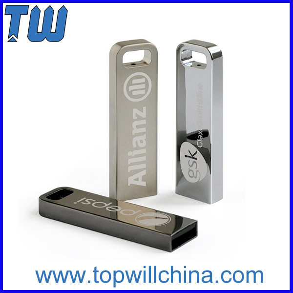 Stainless Metal 4GB Flash Drive for Business Man and Company Gift