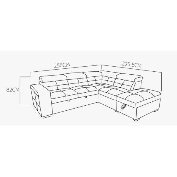 Manufactory Furniture Multi-function sofa set High Density Foam Soft seat feeing sofa bed 7 seater Ottoman with storage