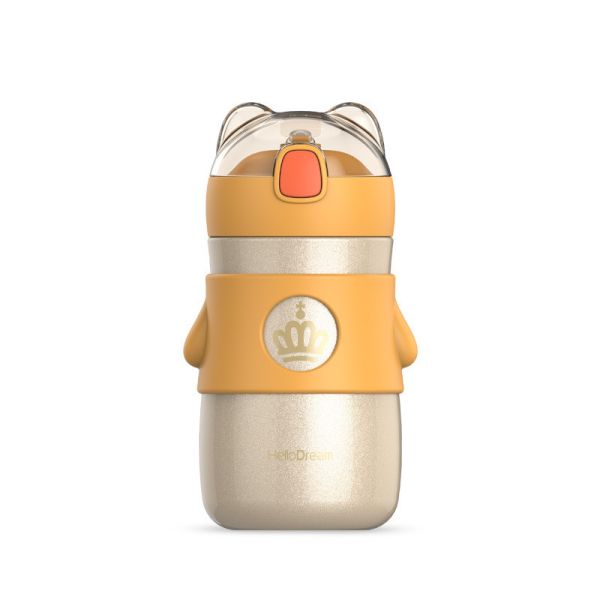 Personalized 300ml Travel Insulated Kids Water Bottle Cup With Straw