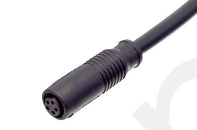 Grau industrial M8 Direita Fêmea Plug Overmolded Push-Pull 3/4/6/8A 5B 4D IP67 Projetado