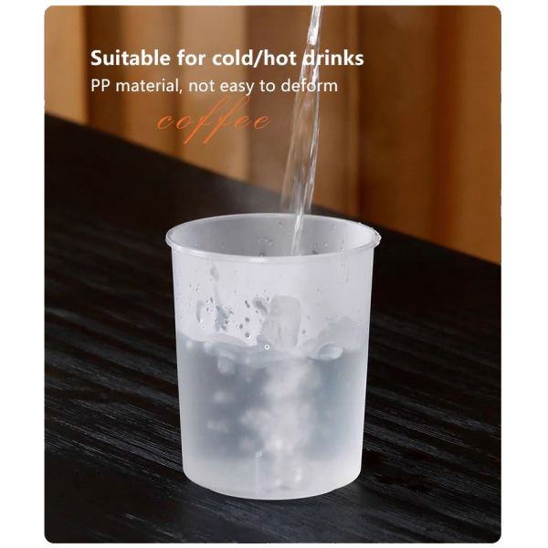 Frosted 500ml 16oz Fat Hard PP Plastic Smoothie Matcha Coffee Cups