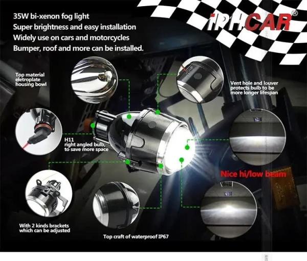 White Color Exterior Projector 3 Inch Round LED Fog Lights LED Lamp For Car Accessories