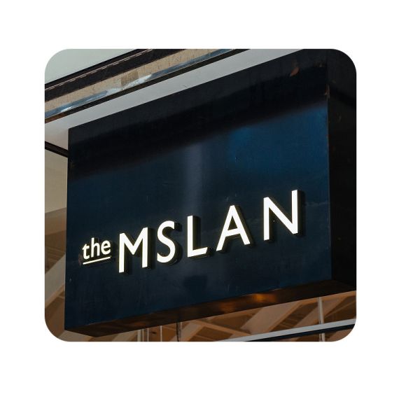 Custom Wall Side Hanging Board Mounted Signboard 3d Letter Light Box