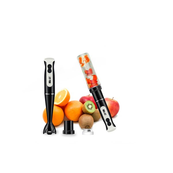 Batidora de mano de varilla de plástico de 400 W de velocidad variable con dos botones