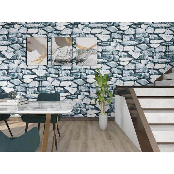 3D Brick PVC Self Adhesive Wallpaper Rolls for Stone Wall