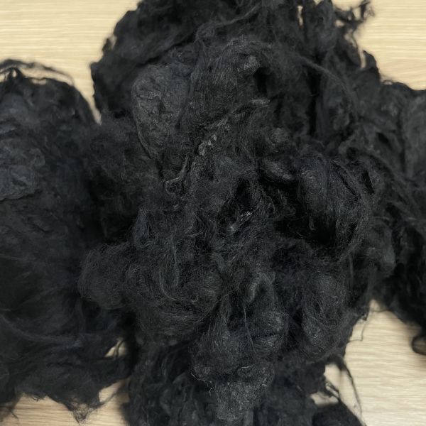 Premium 1.56D×38mm Black Viscose Staple Fiber with Ultra Soft Texture and High Color Fastness for Home Textiles