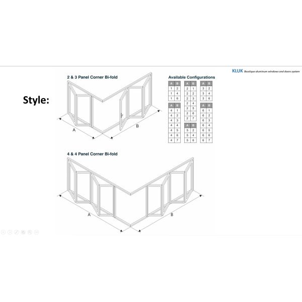 Accordion Aluminium Folding Window Corner Folding Tinted Glass
