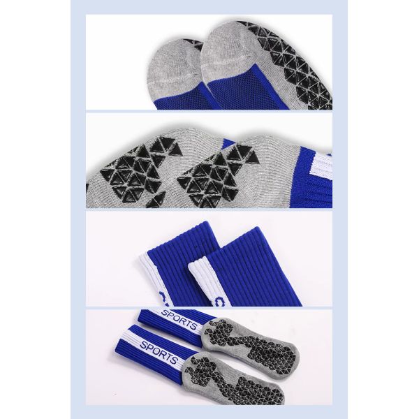 Brodería Calcetines Deportivos De Fútbol Hombres Calcetines De Fútbol Antideslizante Con agarre Logotipo personalizado