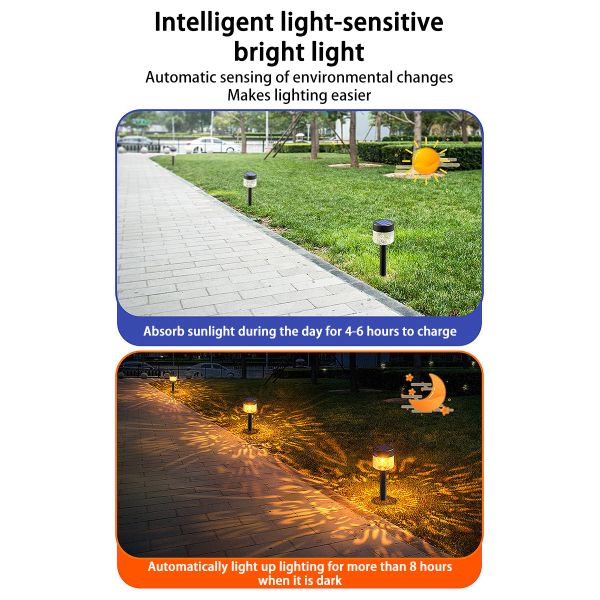RGB Colorful Projection Solar Lawn Light Waterproof Decorative Light