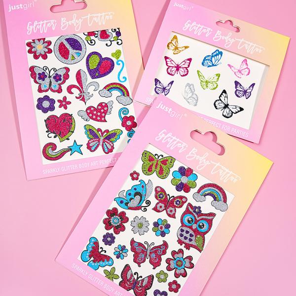 Versatile Cute Glitter Waterproof Temporary Tattoo Sticker Sparkling Effects