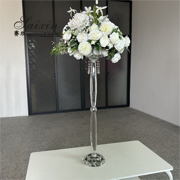 Современный свадебный цветочный стенд кристаллический цветочный столбик