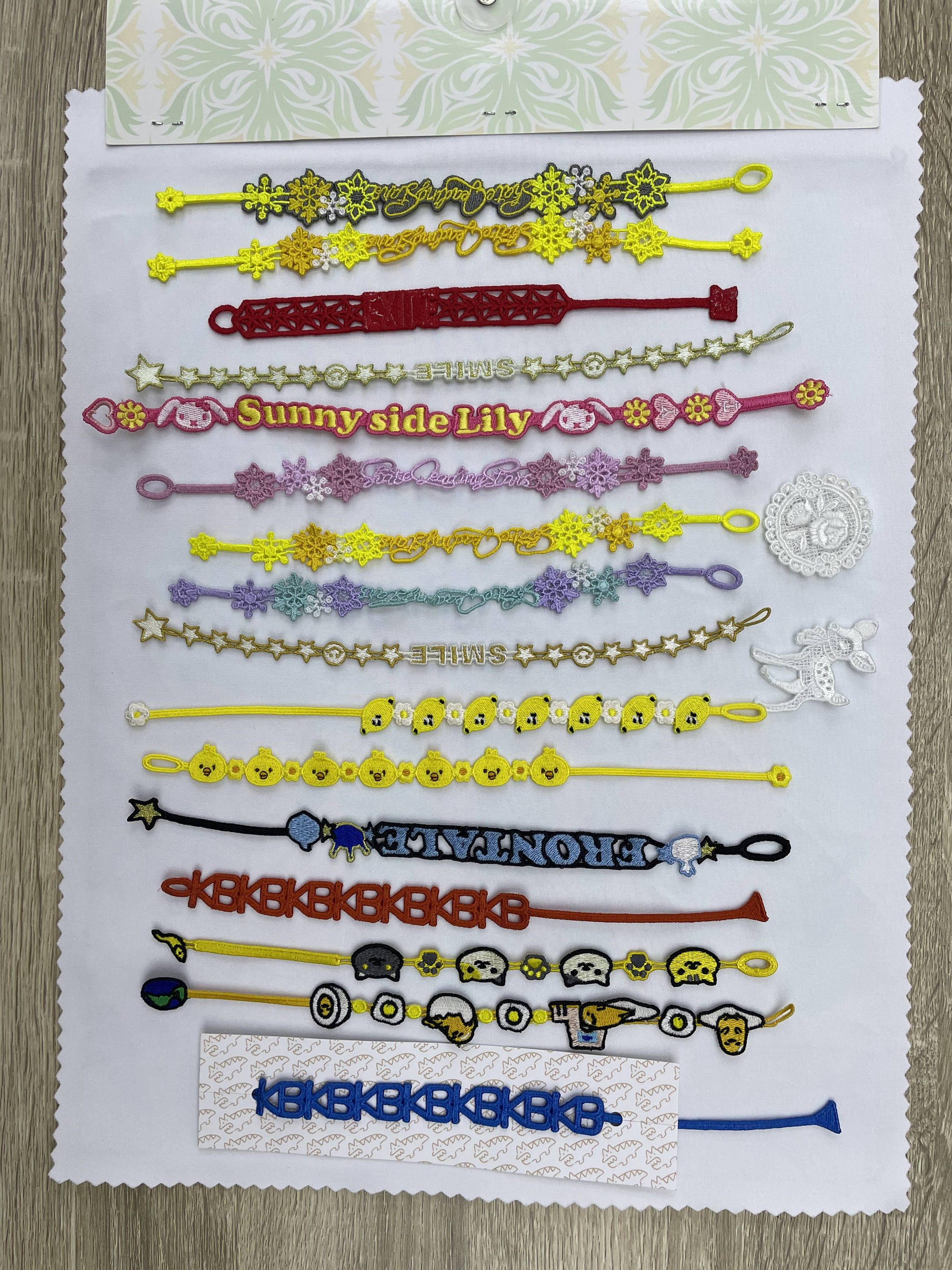 Customized Embroidered Exile Water Bracelet Personalized Hollow Canvas Adjustable Letter Bracelet Simple Style