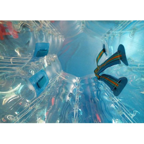 Outdoor Sports Games Inflatable Bubble Soccer , Inflatable Bumper Ball Half Blue