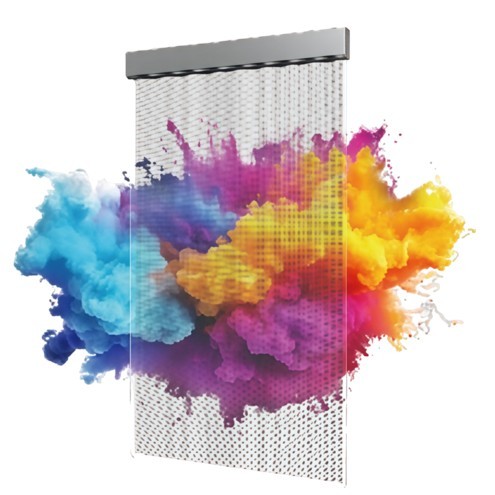 P6.25 Holographic Transparent LED Glass Wall Display Lightweight 6kg SMD1415 3840Hz