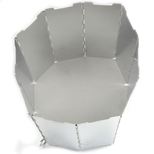 Portable 10 Plates Aluminum Windscreen for Camping Stove Windproof and Lightweight
