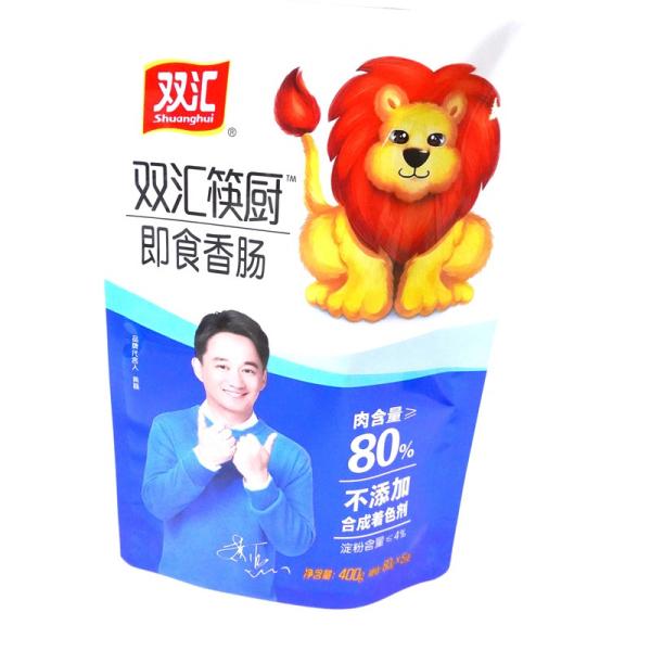Safety Good Quality Aluminum Plastic Food Packaging Stand Up Pouch Bag For Sausage