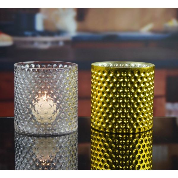 Яйцо цвета 3 размеров серебряное формирует стеклянные держатели для свечи