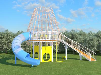 Slide de forme de cadre en acier pour les équipements de terrain de jeux extérieurs