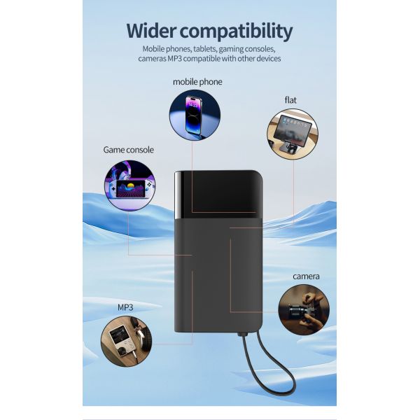 22.5W Output 3 In 1 Quick Charger Power Bank Micro USB Safety With Over Discharging Protection