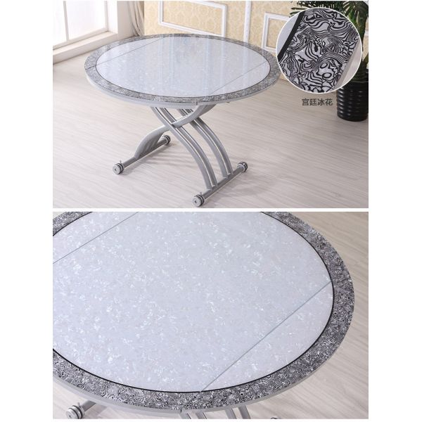 Pneumatic Lifting Center Coffee Table , Glass Lift Top Coffee Table