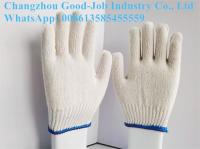 Mesure protectrice la meilleur marché blanche 500g de la bonne qualité 7 de gants de travail de coton cru de coton de petit prix universel de gants