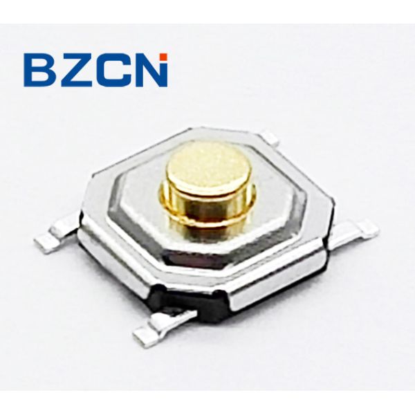 4 Pins Momentary Tactile Switch 50mA Rating Copper Terminal Silver Plate