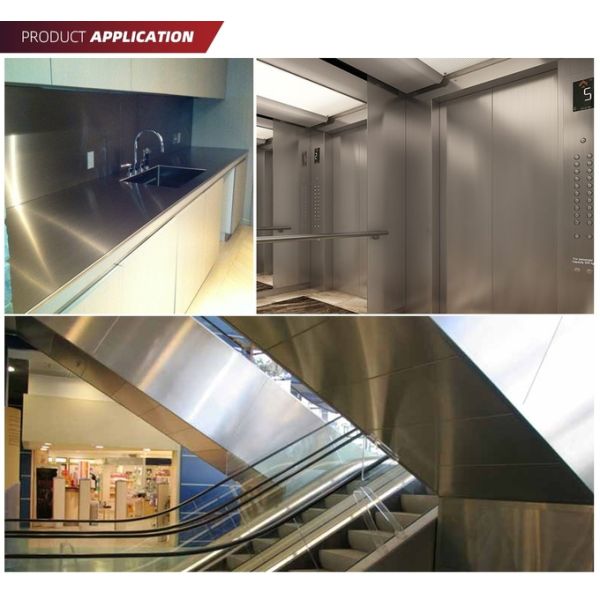 SS 304 Brushed No 4 Satin Finish Stainless Steel Sheet  for Elevator Decortaion