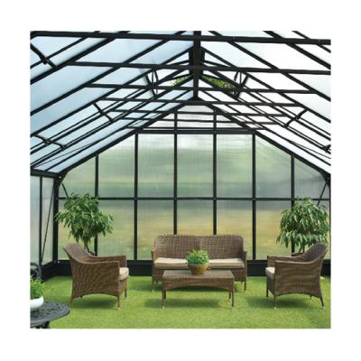 Powder Coated Aluminium Frame Greenhouse 1.5mm 3.0mm Black UV protecting