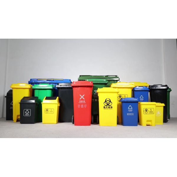 Best Selling 120L garbage bin waste residential use 2 Wheels Plastic waste bin for garden wastebin