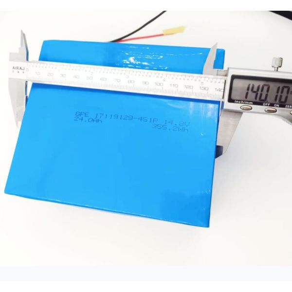 Prismatic Cell Lithium Ion Battery Pack 14.8V 24Ah with 500times Cycle Life for Power Tools and E-Bikes