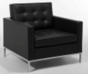 America style mid century home single sofa with stainless steel foot