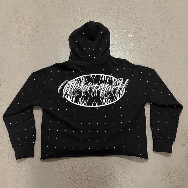 Homem personalizado 300 gsm Pullover leve com blusa com borda cortada