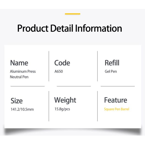 Pulsador de gel de aluminio de prensa 0.5 mm de barril cuadrado multicolor