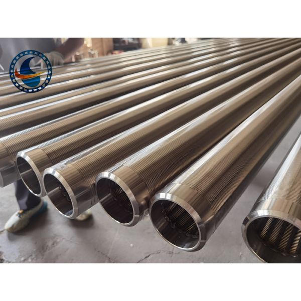 Oil Well AISI 316L Oil Sand Control Wire Wrapped Screen Pipe With 0.3mm Slot Size